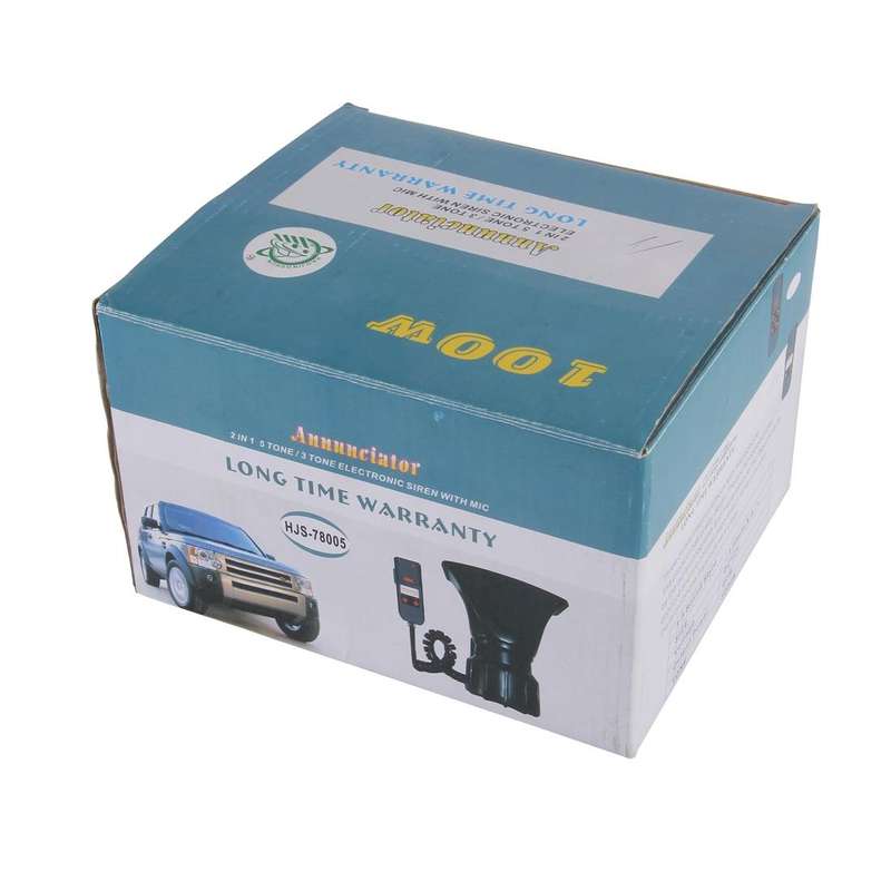 HJS-78005 12V 60W 300dB Car Electric Alarm Air Horn Siren Speaker 5 Sound Tone/ 3 Sound Tone Supe...