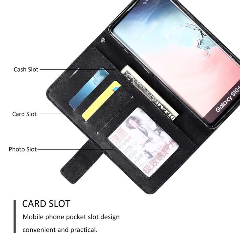 For Samsung Galaxy S10 Plus Skin Feel Splicing Horizontal Flip Leather Case with Holder & Card Sl...