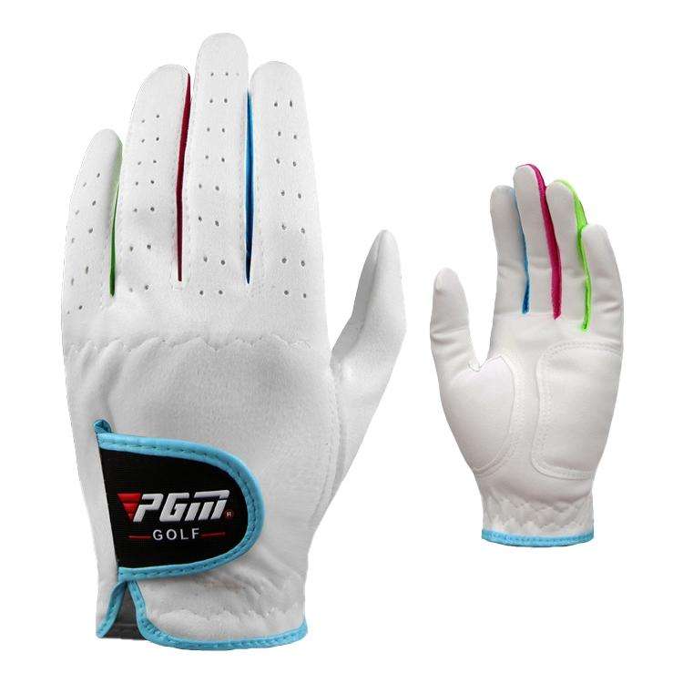 PGM One Pair Golf Microfiber Cloth Soft Comfortable Gloves for Children (Color:White Size:16)