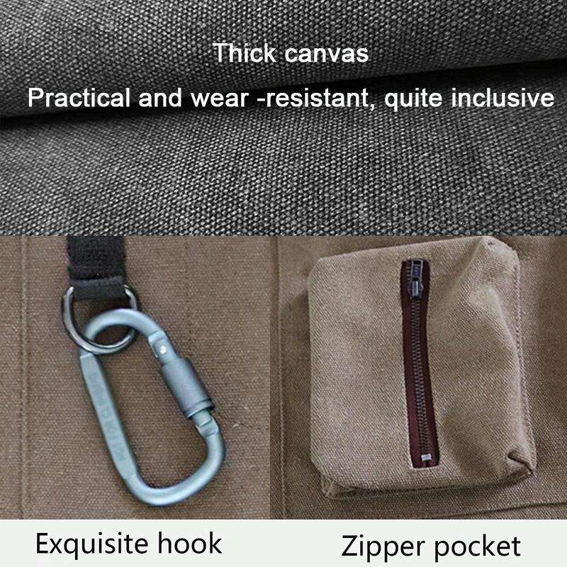 Canvas Electric Craftsmen Multi Pocket Tool Apron(Khaki)
