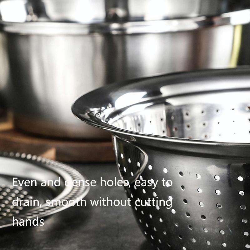 3 in 1 Stainless Steel Multifunctional Grater Kitchen Draining And Washing Basin Set(28cm)