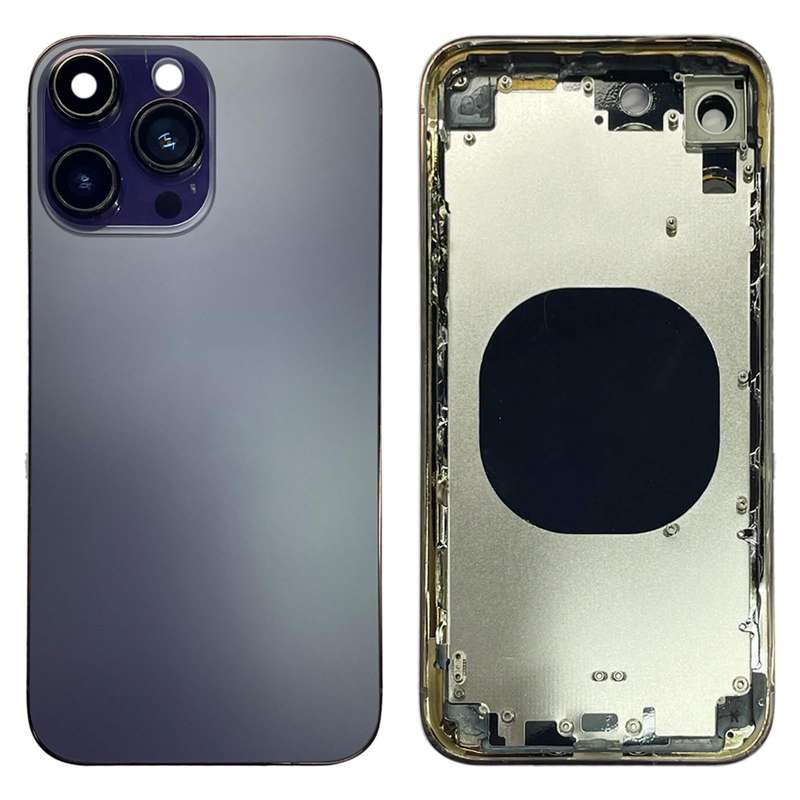 Back Housing Cover with Appearance Imitation of iP14 Pro Max for iPhone XR(Purple)