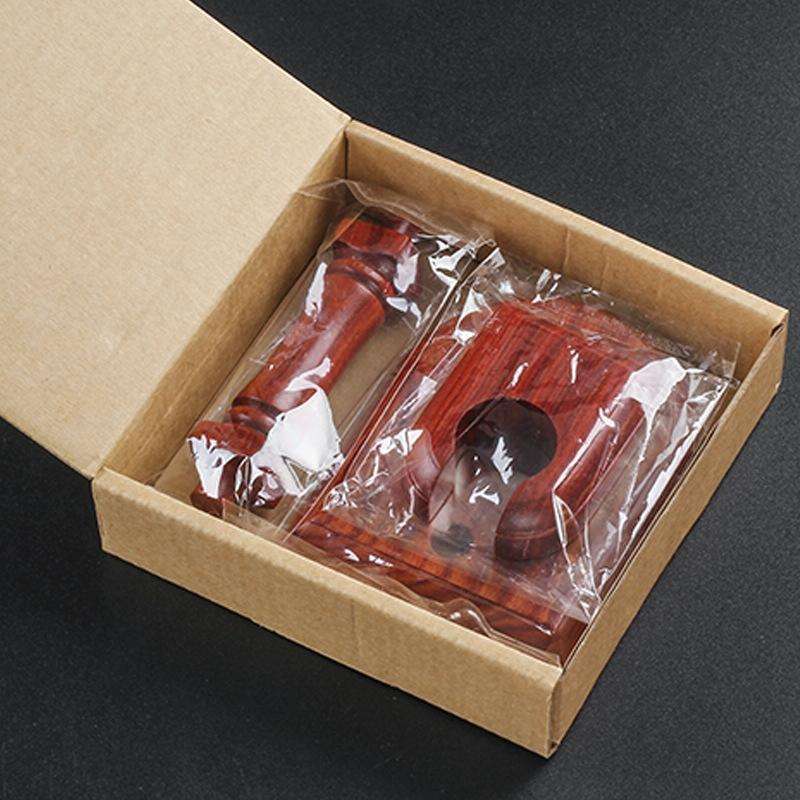 Solid Wood Pipe Rack Seat Single Pipe Pipe Display Stand Retro Removable Red Sandalwood Pipe Rack...
