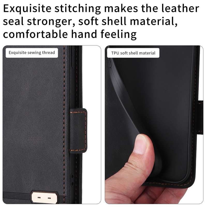 For Samsung Galaxy A53 5G Magnetic Clasp Flip Leather Phone Case(Black)