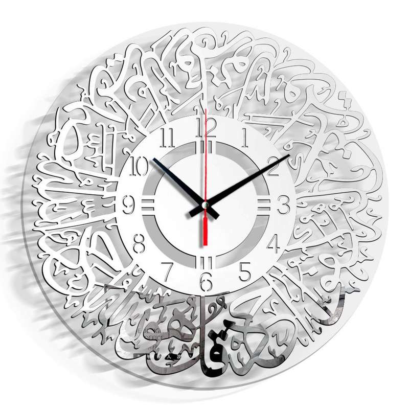 TM027 Home Decoration Acrylic Wall Clock(Digital Silver)