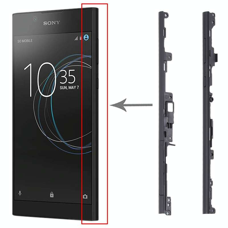 1 Pair Side Part Sidebar For Sony Xperia L1(Black)
