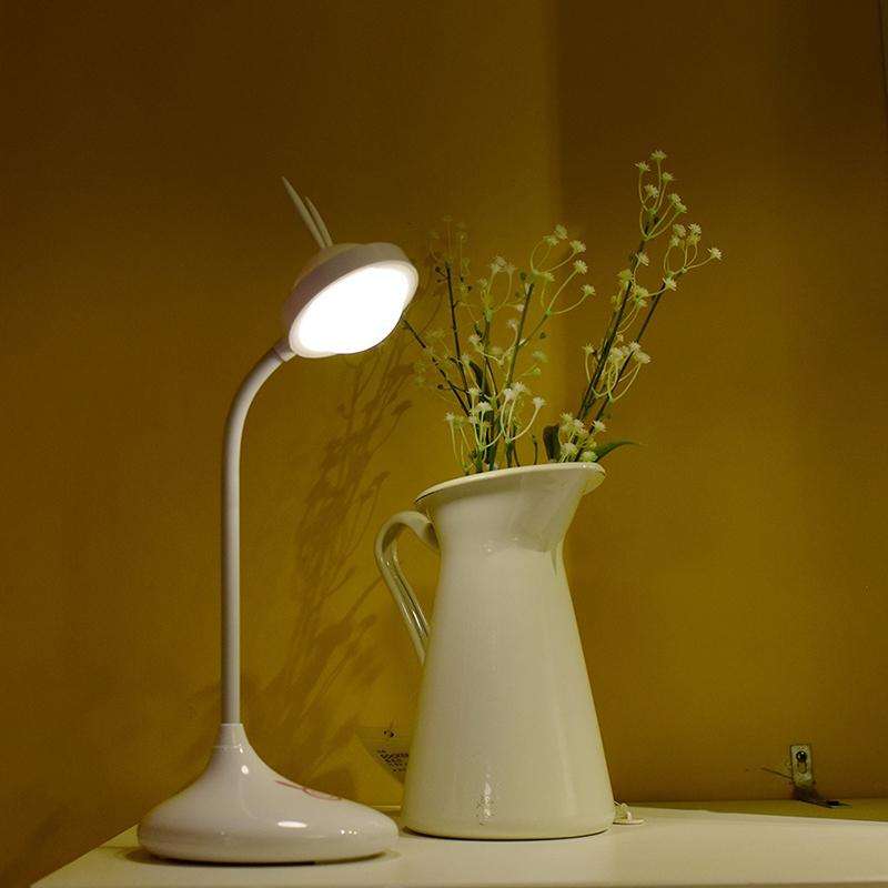 Rabbit Touch Desk Lamp USB Charging Eye Protection Creative Student Reading Bedroom Folding Bedsi...