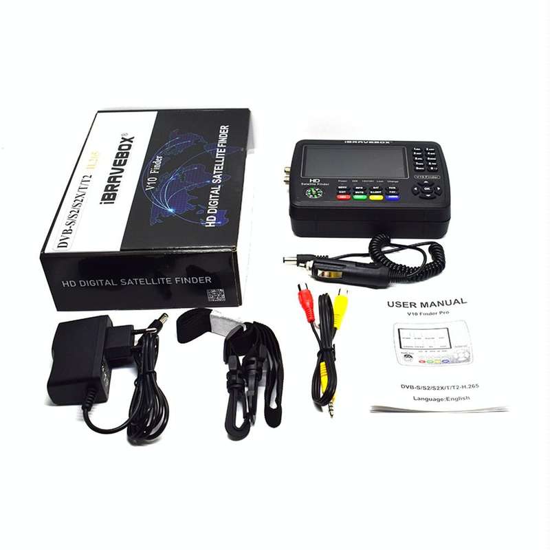iBRAVEBOX V10 Finder Pro 4.3 inch Display Digital Satellite Meter Signal Finder, Support DVB-S/S2...