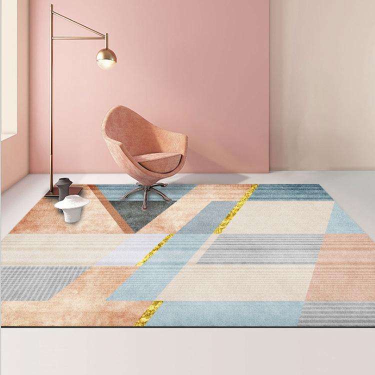 Modern Abstract Geometric Living Room Rug Coffee Table Cushion, Size: 80x160cm(14)