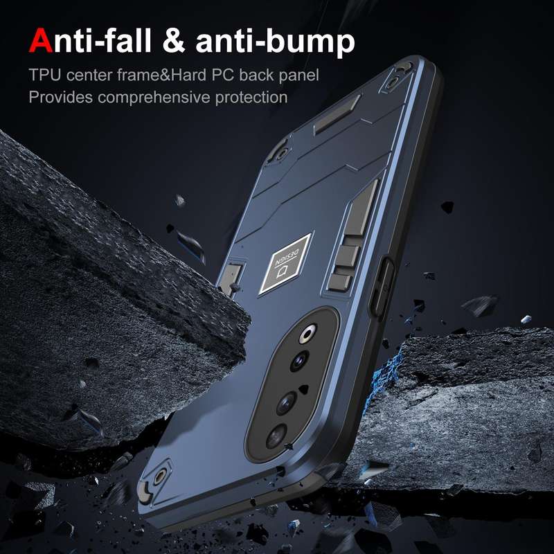 For Honor 90 2 in 1 Shockproof Phone Case(Blue)