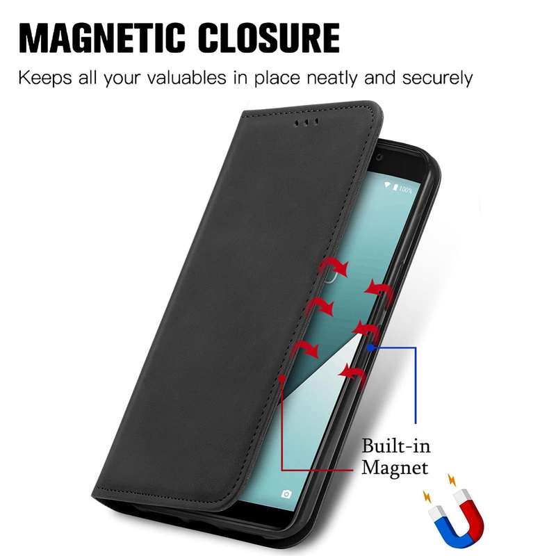For Wiko Y61 Retro Skin Feel Business Magnetic Horizontal Flip Leather Case with Holder & Card Sl...
