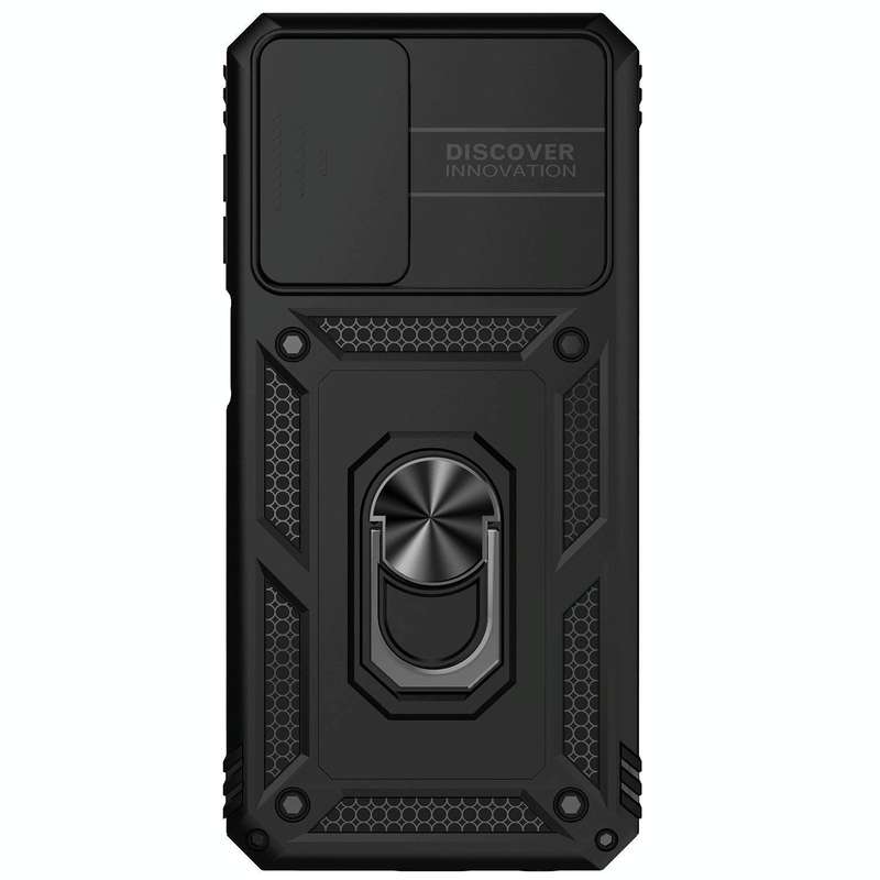 For Samsung Galaxy A23 Sliding Camshield Holder Phone Case(Black)