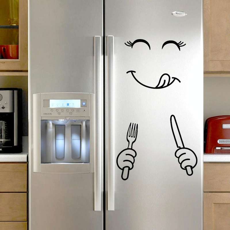 Cute Sticker Fridge Kitchen Wall Refrigerator Vinyl Stickers Home Decoration (FX2015D)