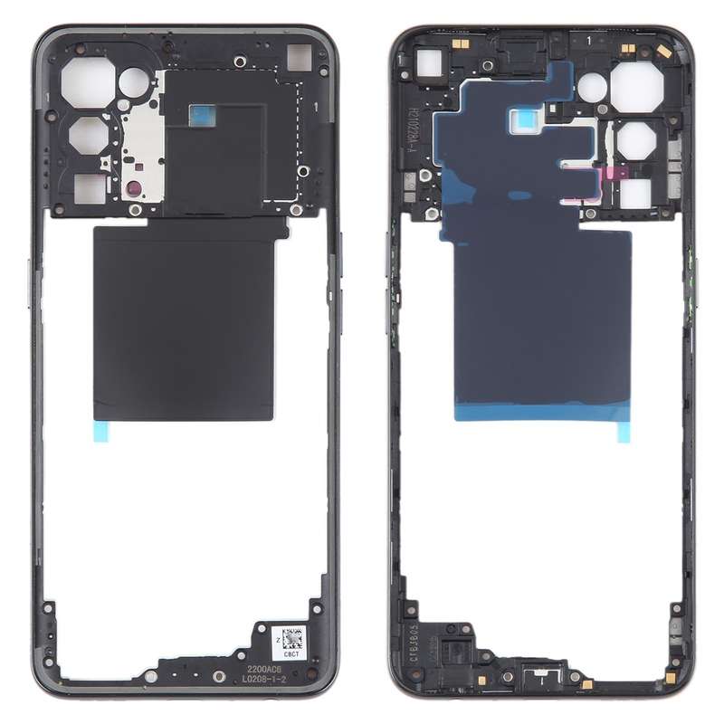 For OPPO Reno5 5G Original Middle Frame Bezel Plate (Black)