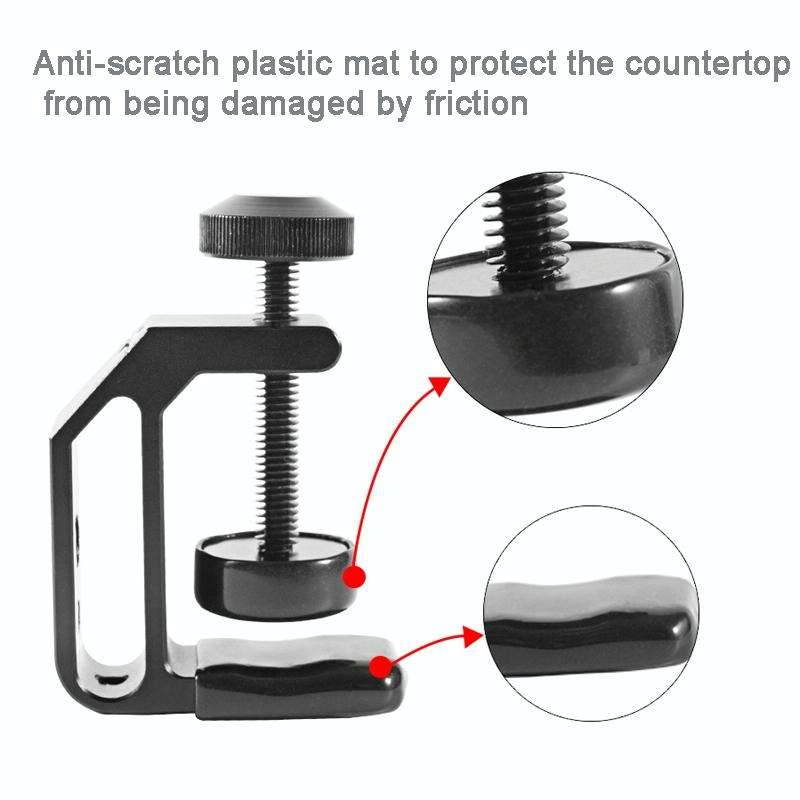 BEXIN WN-38 Universal C-Clamp With 1/4-Inch & 3/8-Inch Hole For Tables Desk Mount