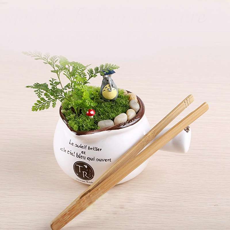 Bamboo Straight Tweezer Plants Cleaning Tool Moss Micro-landscape Making Tools Bamboo Product Pla...