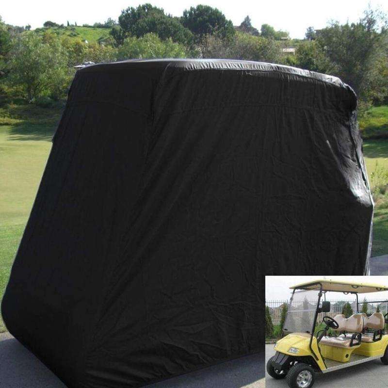 210D Oxford Cloth Golf Cart Cover Scooter Kart Dust Cover, Specification: 242 x 122 x 168 cm(Black)