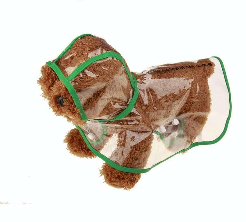 Waterproof Transparent Raincoat Clothing for Pet Dog, Size:M(Green)