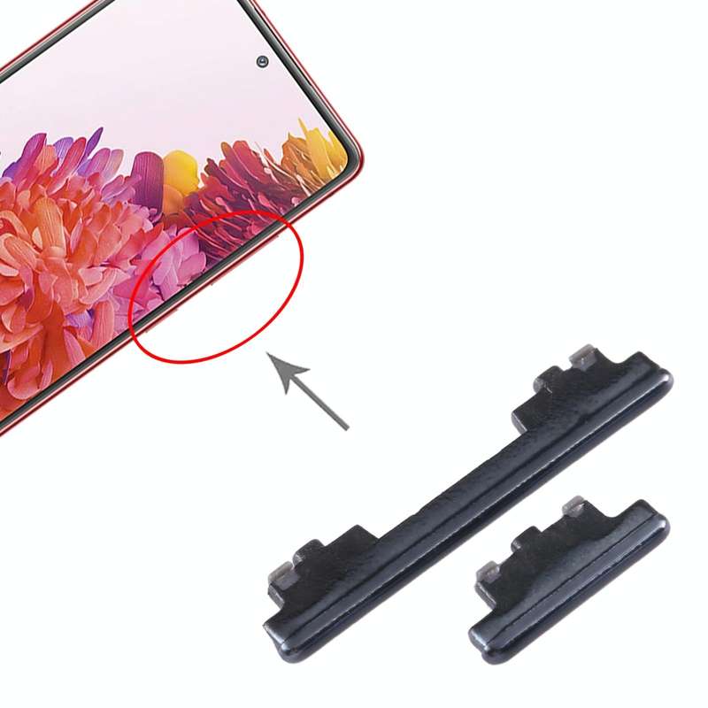 For Samsung Galaxy S20 FE SM-G780 10pcs Power Button + Volume Control Button(Black)