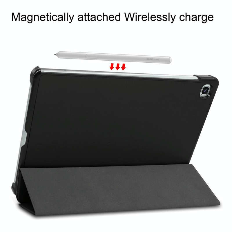 For Galaxy Tab S6 Lite 10.4 inch Custer Pattern Pure Color Horizontal Flip Leather Case with Thre...