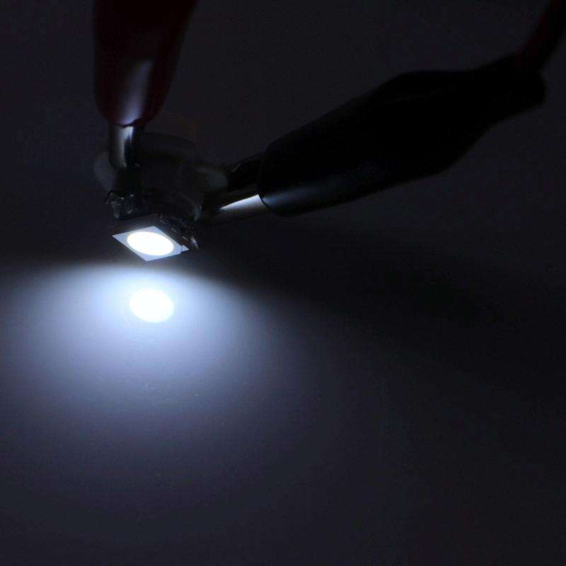 2 PCS B8.4 White Light 0.2W 12LM 1 LED SMD 5050 LED Instrument Light Bulb Dashboard Light for Veh...