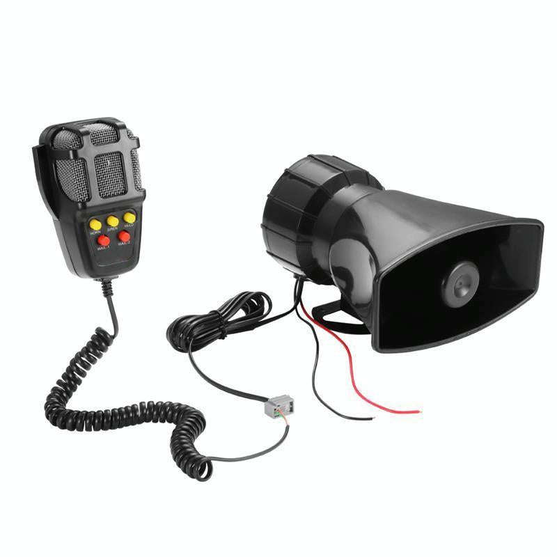 HW-1006B 12V 100W 125dB 5-tone Car Electric Alarm Air Horn Siren Speaker 5 Sound Tone Super Loud ...