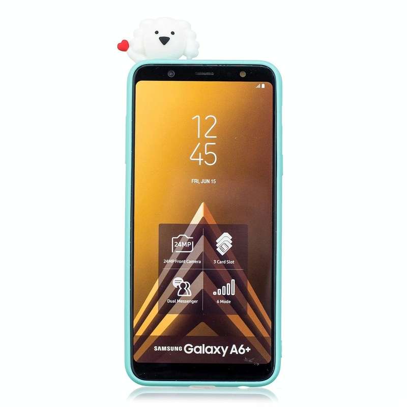 For Galaxy A6+ (2018) Shockproof Cartoon TPU Protective Case(Clouds)