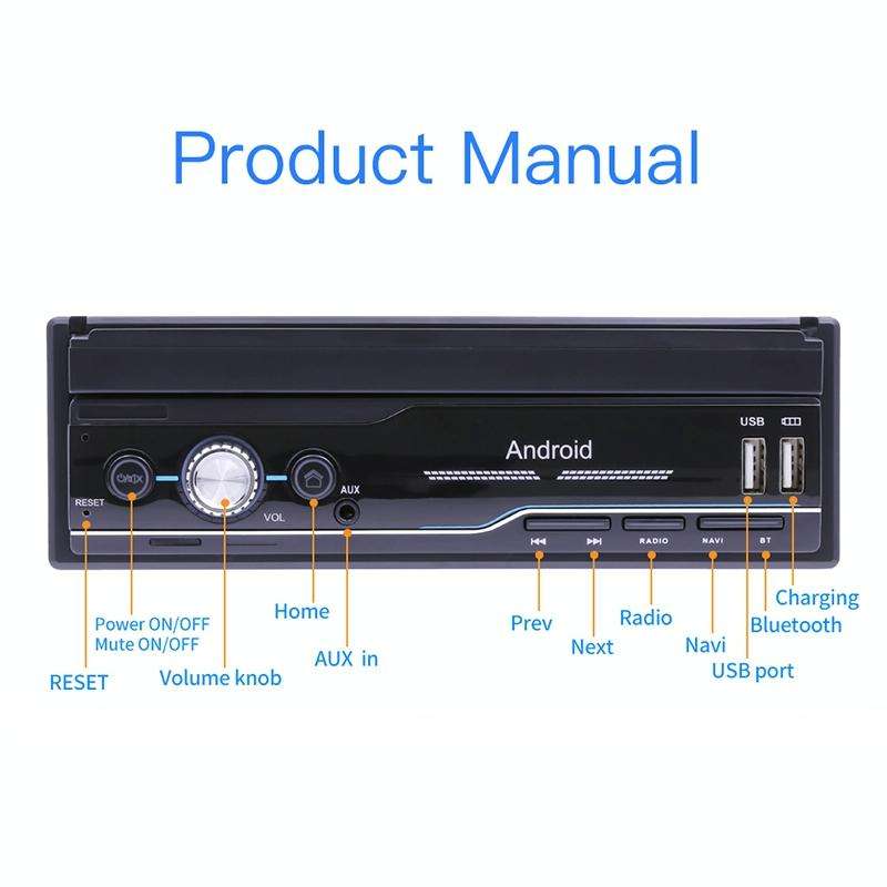 SWM 9702 Car HD 7 inch Android Radio Receiver MP5 Player, Support FM & Bluetooth & GPS & WiFi