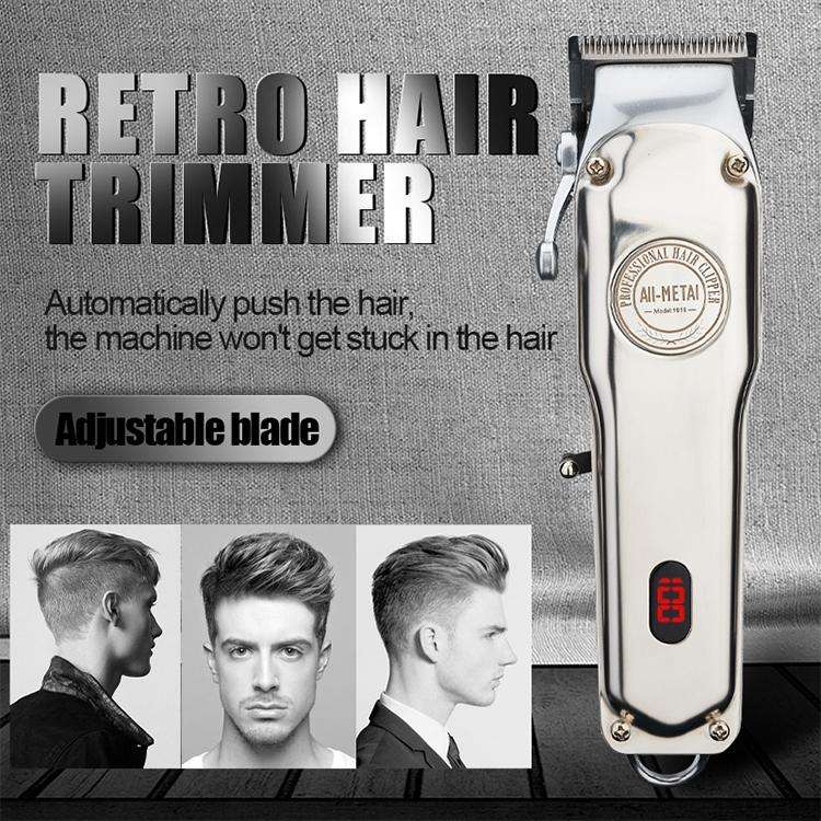 Retro Oil Head Electric Pusher Strong Power Electric Fader LCD Digital Display Rechargeable Hair ...