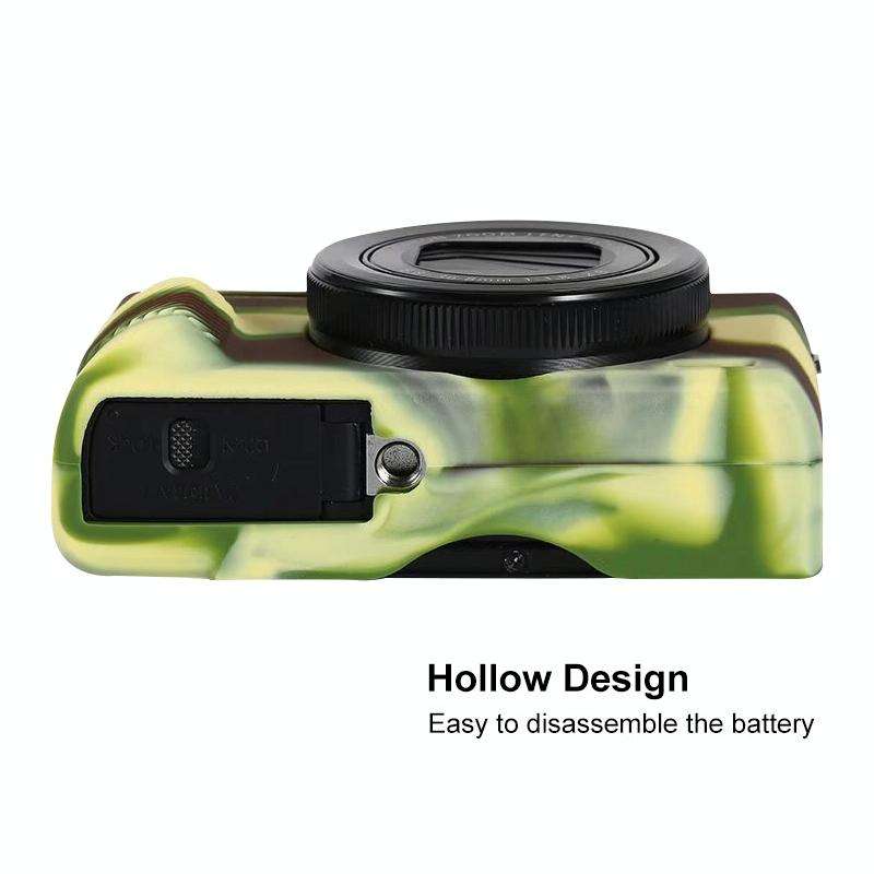 For Canon PowerShot G7 X Mark III / G7X III / G7X3 Soft Silicone Protective Case(Camouflage)