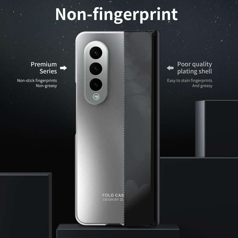 For Samsung Galaxy Z Fold4 5G Integrated Electroplating Folding All-inclusive Phone Case(Silver)
