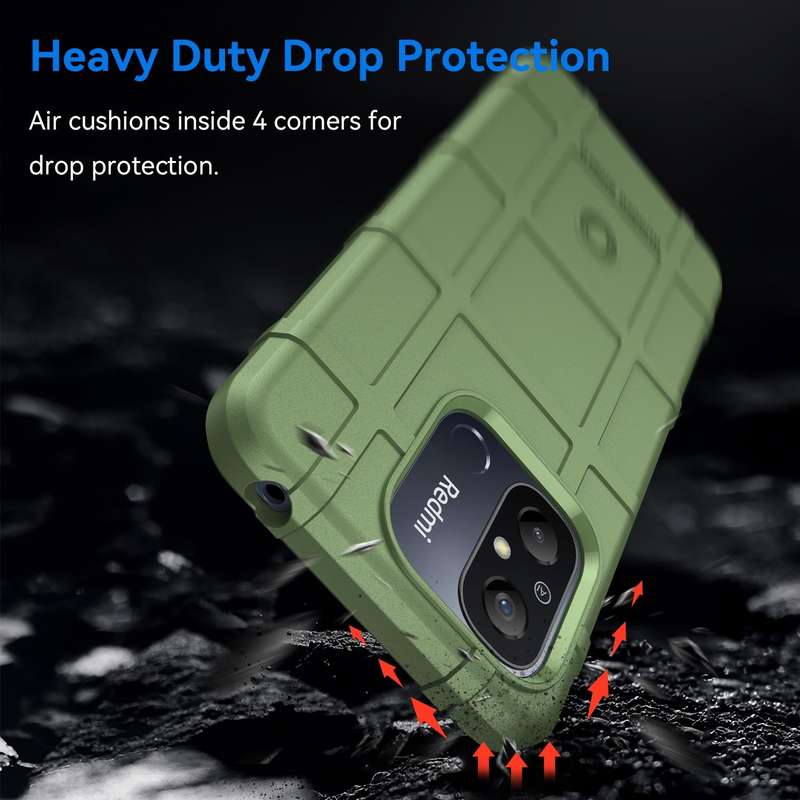 For Xiaomi Redmi 12C Full Coverage Shockproof TPU Case(Green)