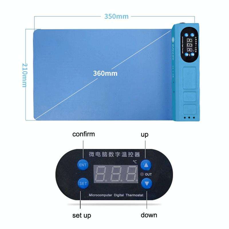 SUNSHINE S-918E LCD Screen Removal Treasure Mobile Phone Repair Heating Pad, US Plug(Blue)