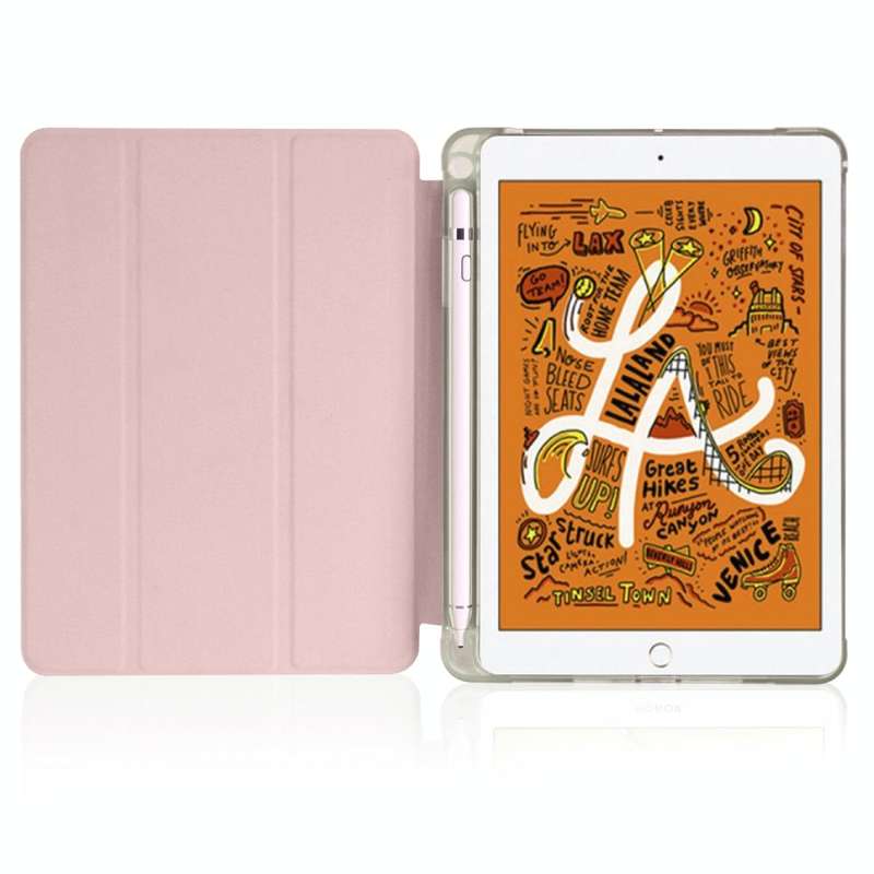 For iPad Mini 5 / Mini 4 3-folding Horizontal Flip PU Leather + Shockproof TPU Case with Holder &...