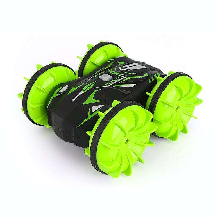 2.4G RC Stunt Car Land Water Double Side Amphibious Elves Simulate Remote Control Vehicle Toy (Gr...
