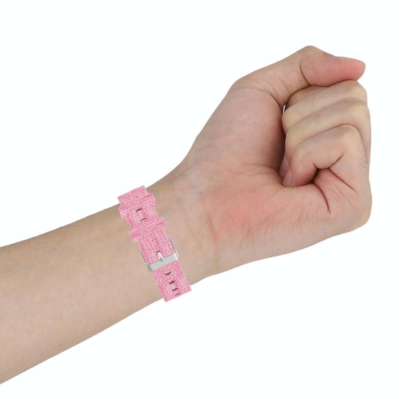 For Garmin Forerunner 45 / 45S / Swim 2 Universal Nylon Canvas Watch Band(Pink)