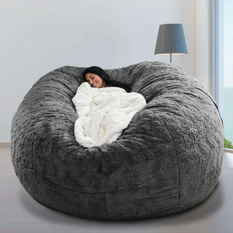 150x75cm Cloth Cover Lazy Sofa Bean Bag Living Room Simple Sofa Tatami Fabric Cover Without Fille...