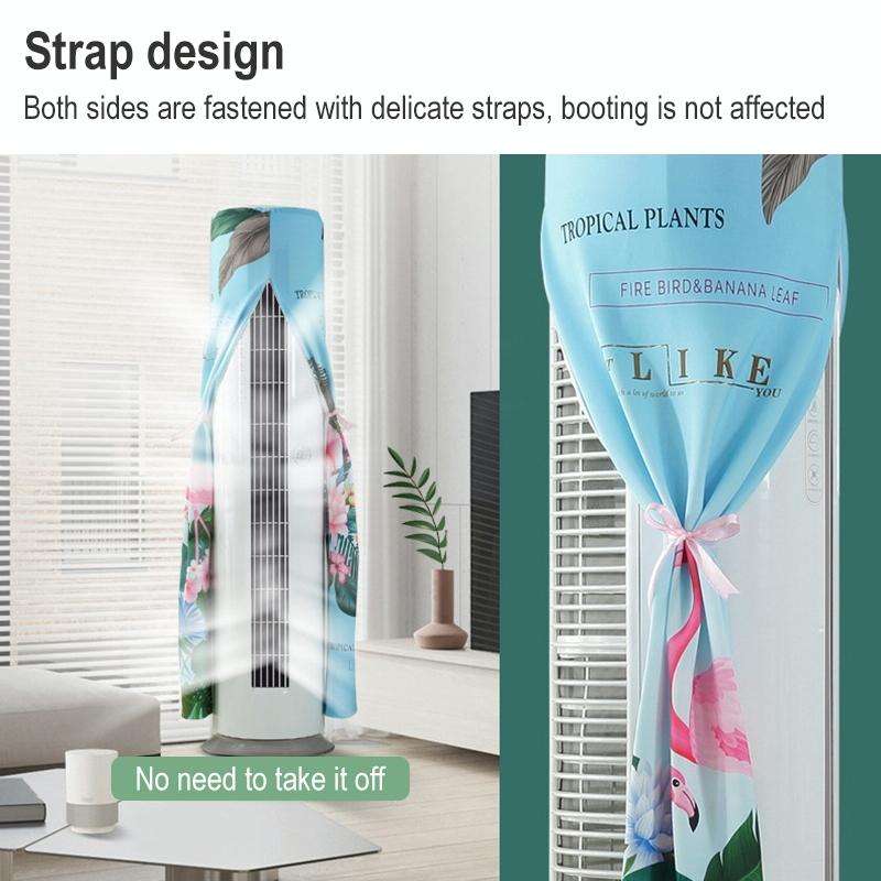 Elastic Cloth Cabinet Type Air Conditioner Dust Cover, Size:180 x 40cm(Peacock)