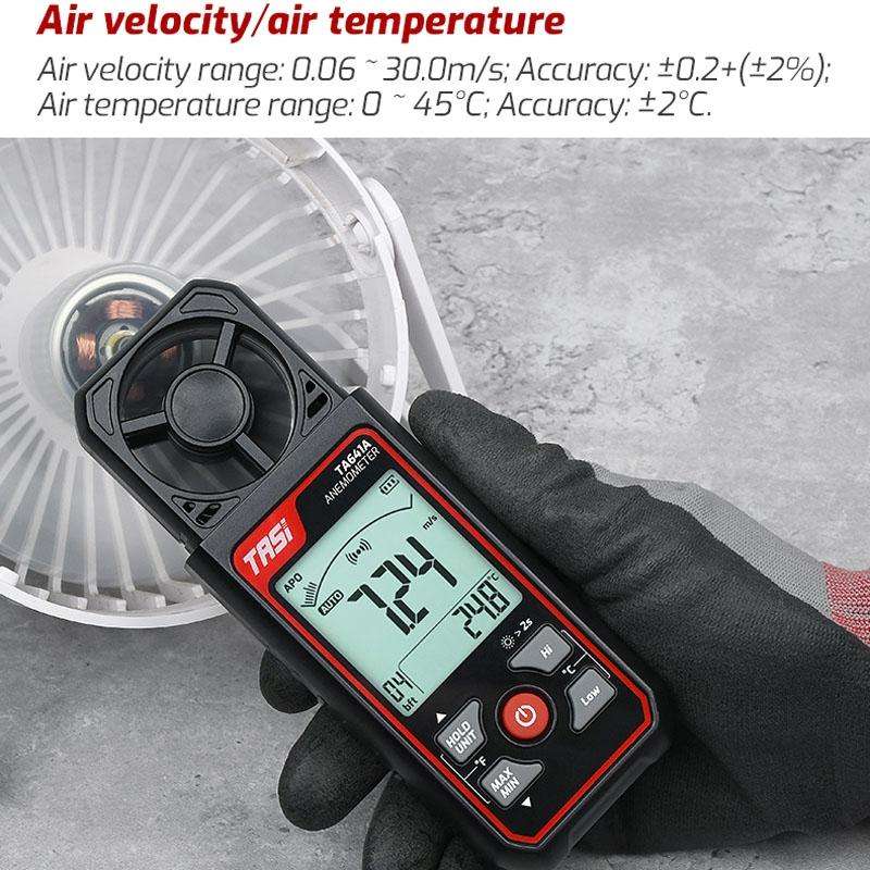 TASI TA641A High Precision Wind Speed Instrument Wind Volume Tester Handheld Wind Speed Meter