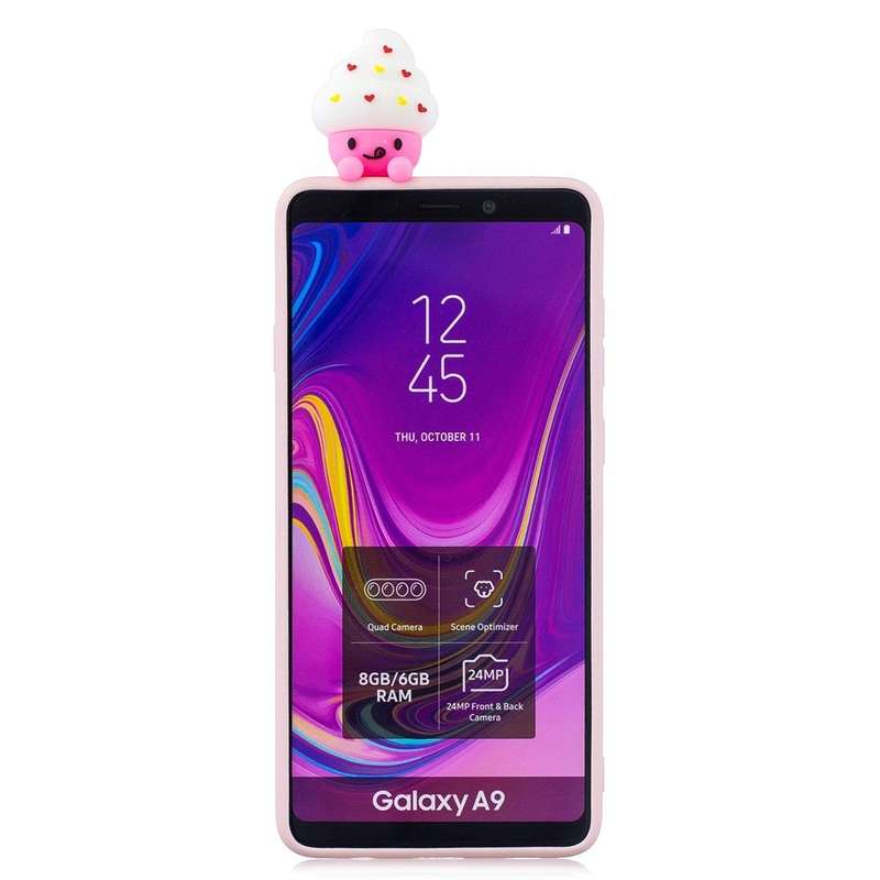 For Galaxy A9 (2018) Shockproof Cartoon TPU Protective Case(Ice Cream)
