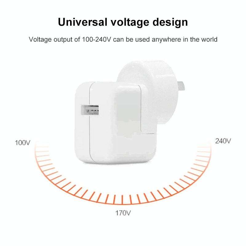 12W USB Charger + USB to 8 Pin Data Cable for iPad / iPhone / iPod Series, AU Plug