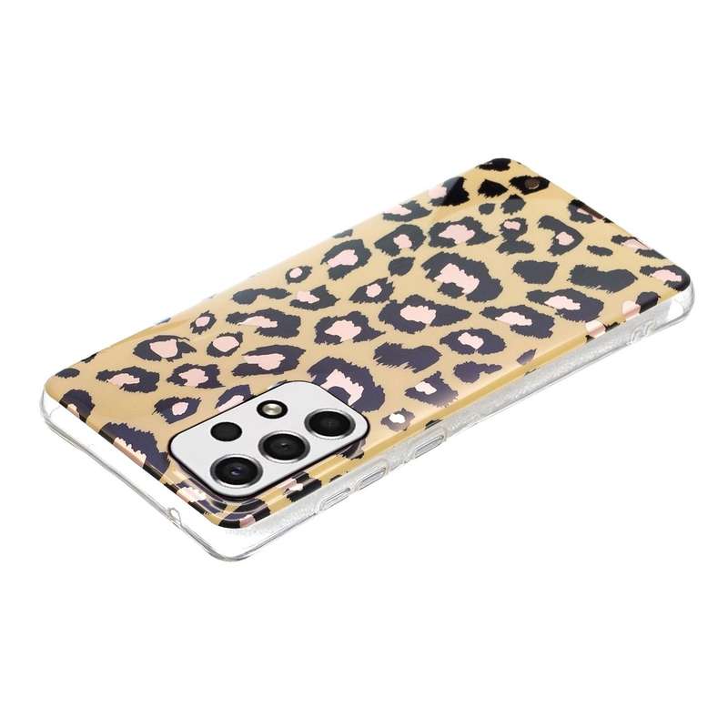 For Samsung Galaxy A53 5G Electroplating Pattern TPU Phone Case(Leopard)