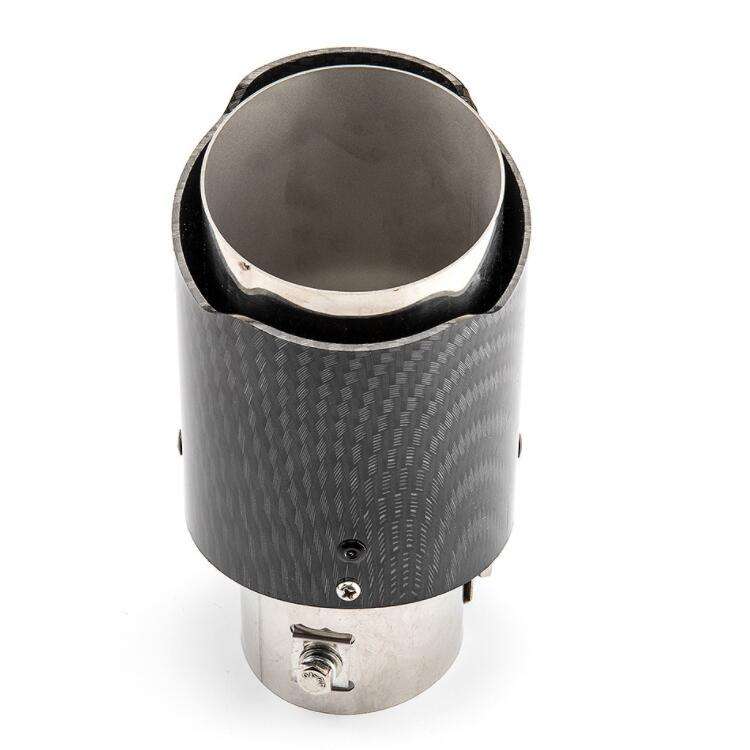 Car Modification Carbon Fiber Luminous Tail Throat LED Lights Modified Car Exhaust Pipe Spitfire ...