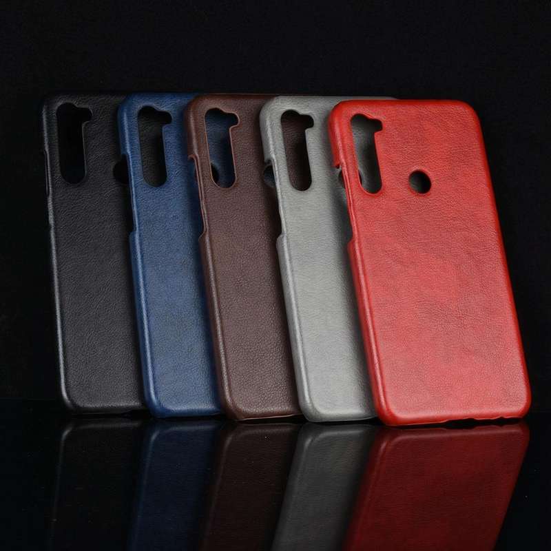 For Xiaomi Redmi Note 8 Shockproof Litchi Texture PC + PU Case(Brown)