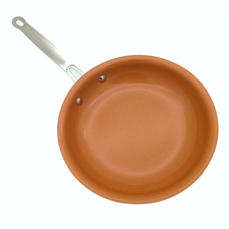 Induction Cooker Kitchen Pan Ceramic Coated Nonstick, Size:8 Inches