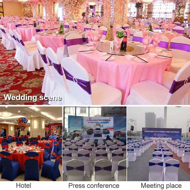 Wedding Chair Cover Sash Satin Fabric Bow Tie Ribbon Band Decoration Hotel Wedding Party Ceremony...