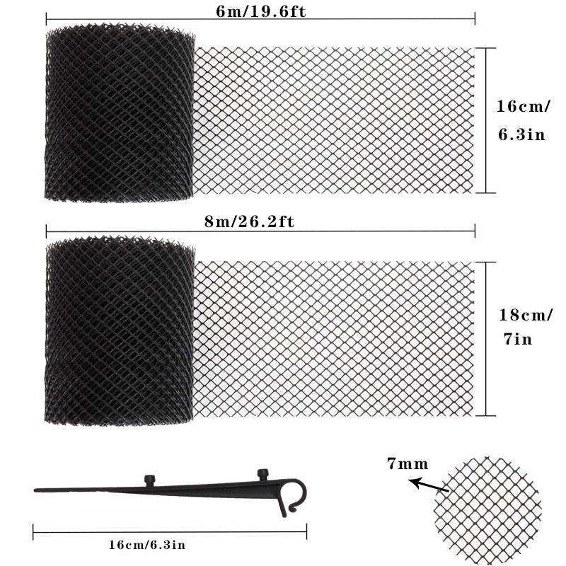 Plastic Gutter Guard Prevent Leaves or Debris From Clogging Downspouts and Drains, Width x Length...