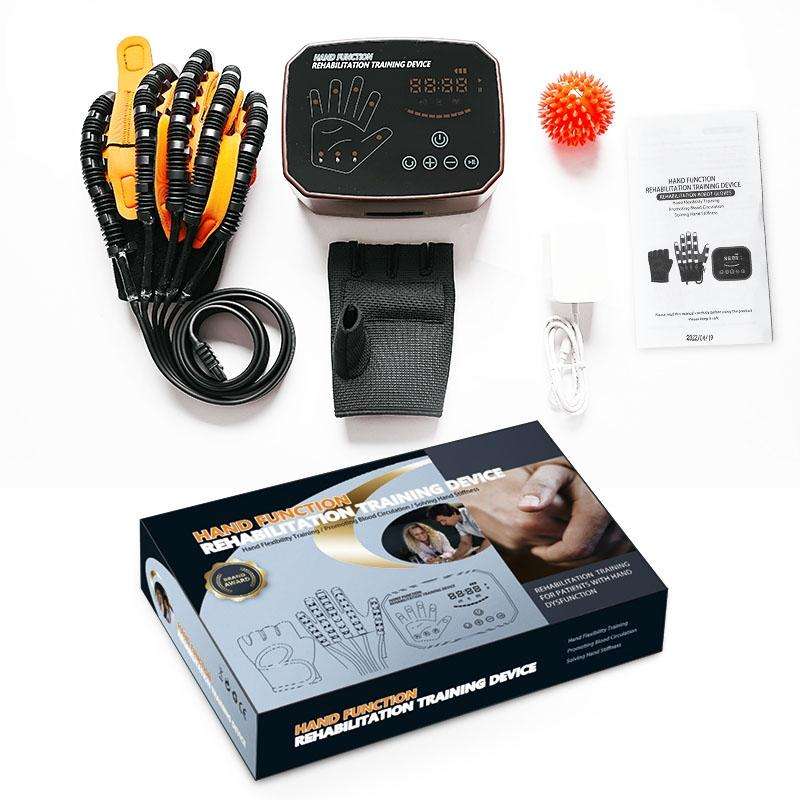 Intelligent Robotic Rehabilitation Glove Equipment, With EU Plug Adapter, Size: M(Right Hand Brown)