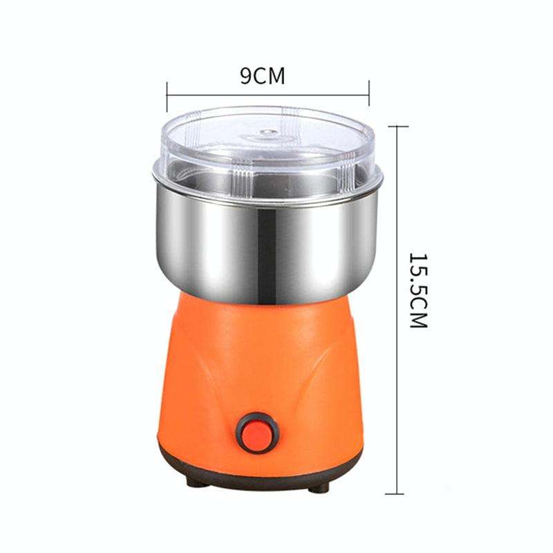 Pepper Stainless Steel Grinding Breaker Coffee Grinder EU Plug(Orange)