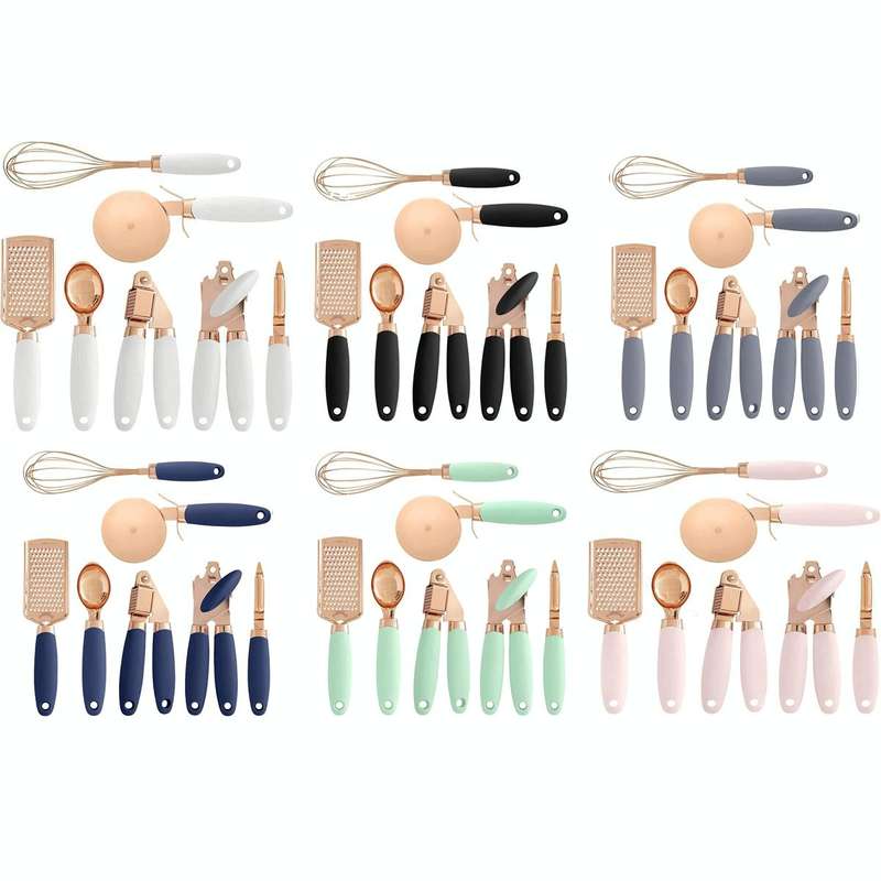 BXGN7-01 7 in 1 Household Kitchen Gadgets Set, Style: Color Box(Black)